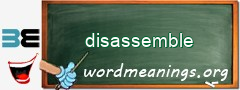 WordMeaning blackboard for disassemble